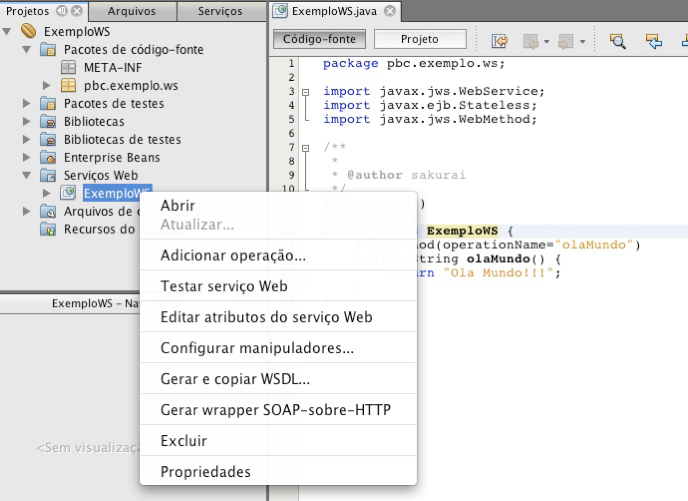 Testar Web Service.